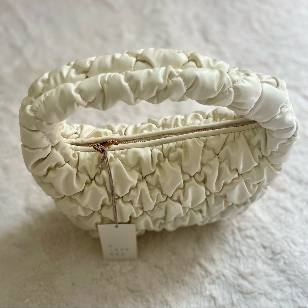 A New Day Cream‎ Quilted Clutch Handbag NWT